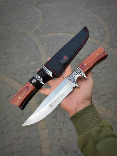 چاقو کارد شکاری کلمبیا مدل g43 طول کار ۳۰ سانت دارای غلاف برزنتی