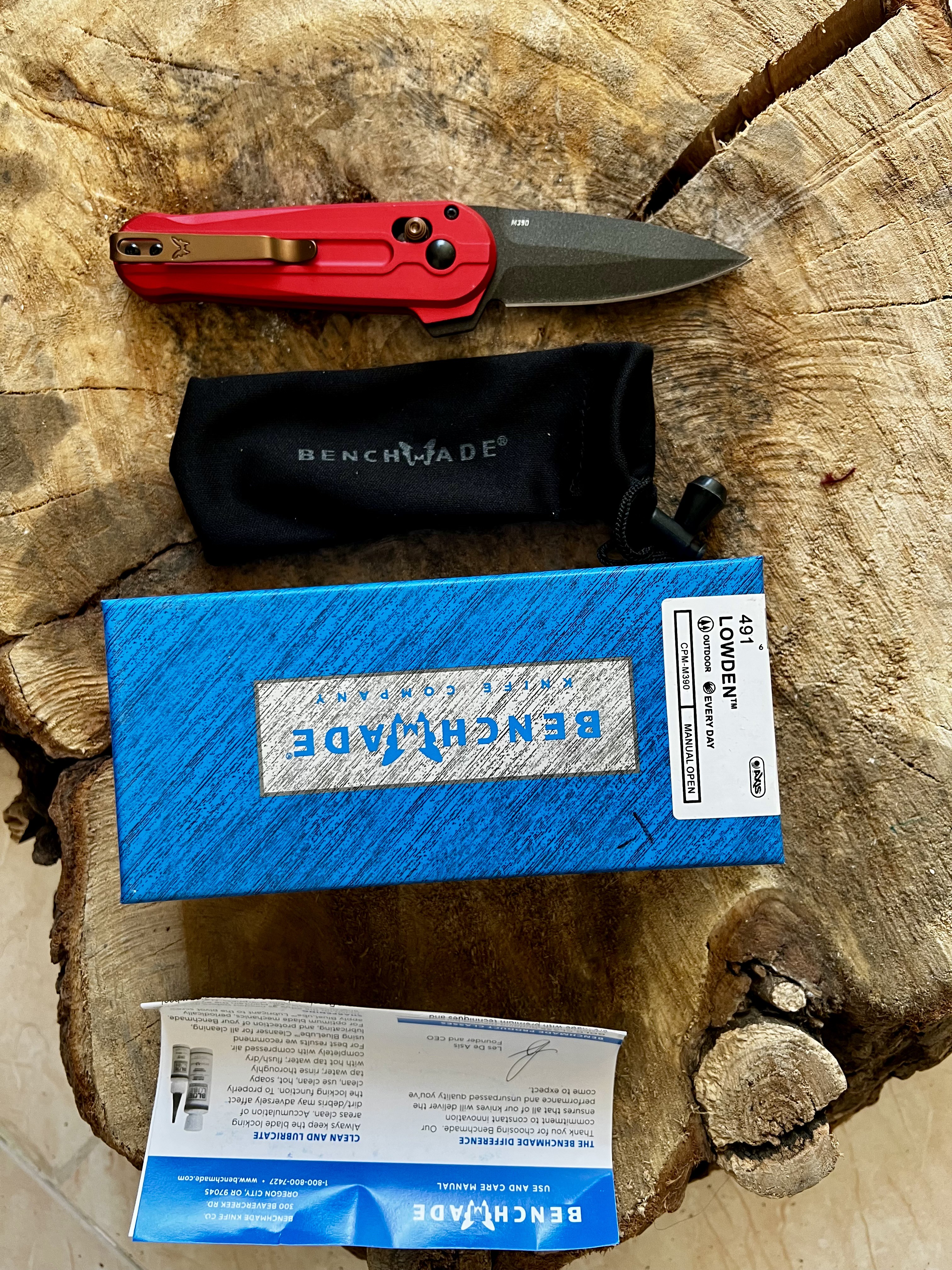 چاقو جیبی اورجینال بنچ مید بهمراه کاور جعبه و کاتالوگ اصلی benchmade